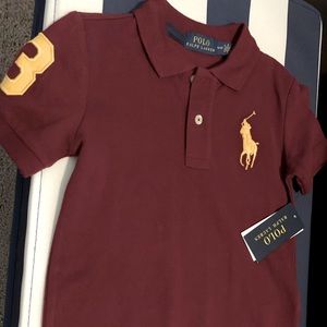 Brand New Burgundy Kids Polo
